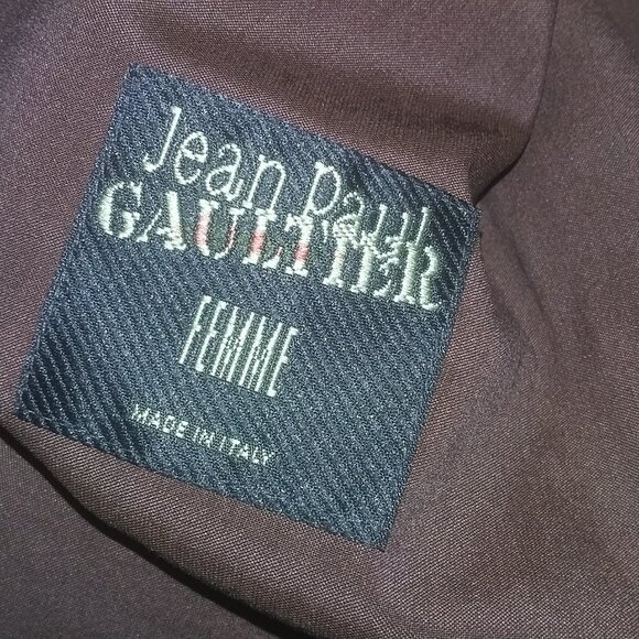 VINTAGE🌻JEAN PAUL GAULTIER FEMME 90s Tailored Chocolate Brown Blazer Jacket - Picture 10 of 13